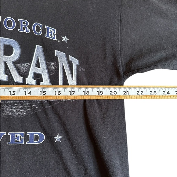 BAYSIDE AIR FORCE VETERAN I SERVE BLACK T-SHIRT SZ LARGE - Picture 5 of 8